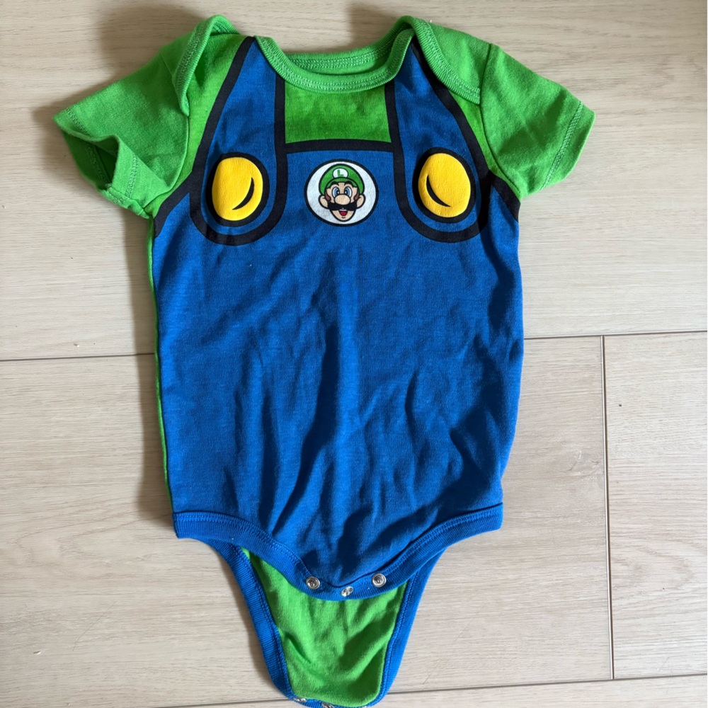 Luigi Super Mario Baby Onesie 12 months